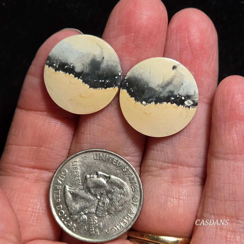 Maligano Jasper Cabochon Pair