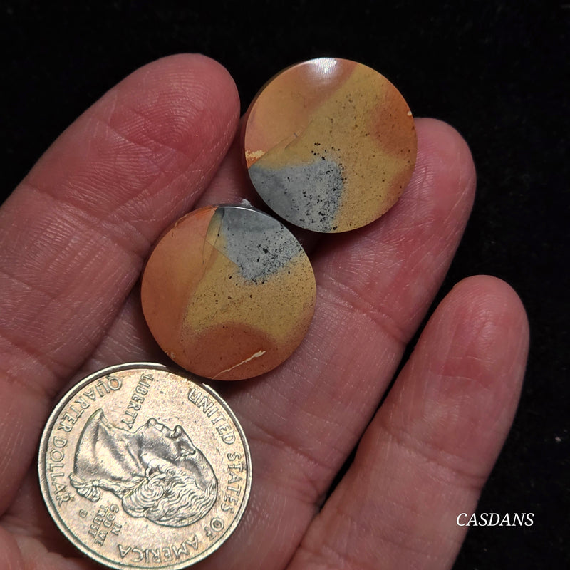 Maligano Jasper Cabochon Pair