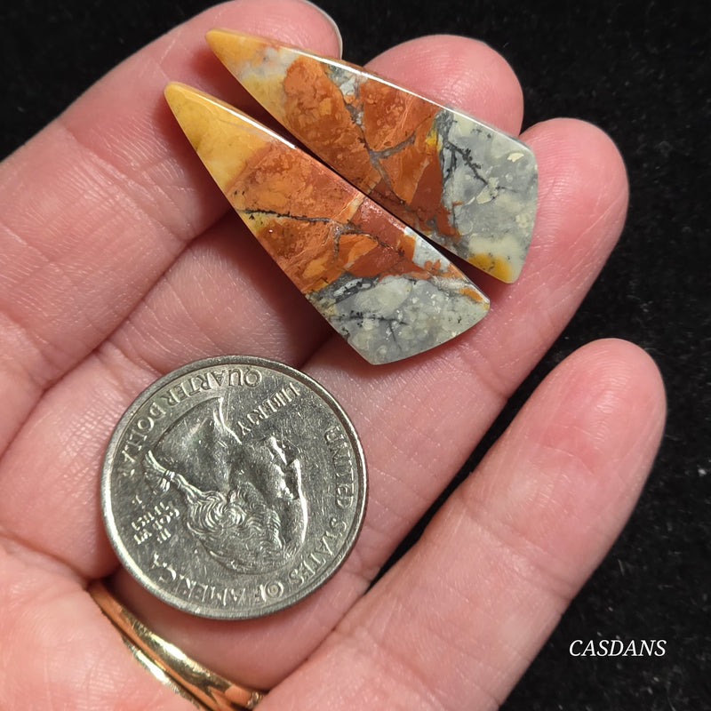 Maligano Jasper Cabochon Pair