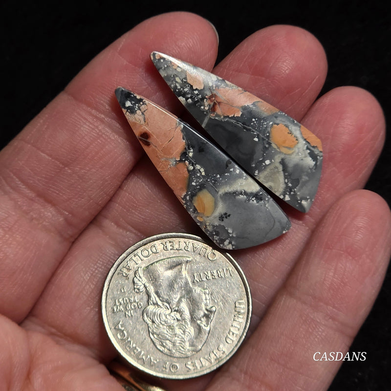 Maligano Jasper Cabochon Pair