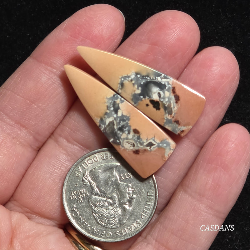 Maligano Jasper Cabochon Pair