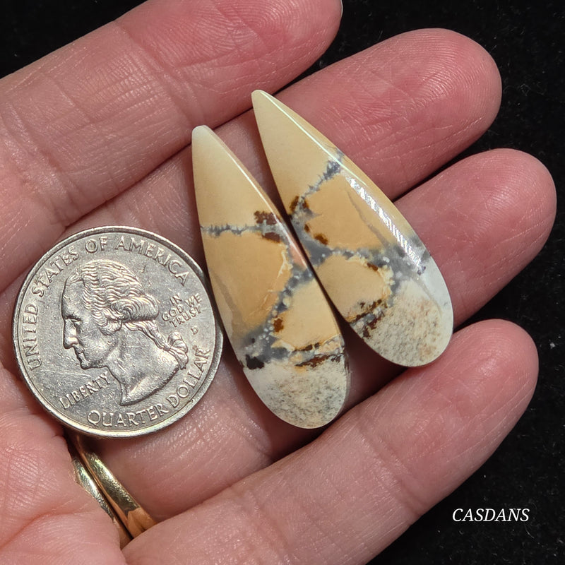 Maligano Jasper Cabochon Pair
