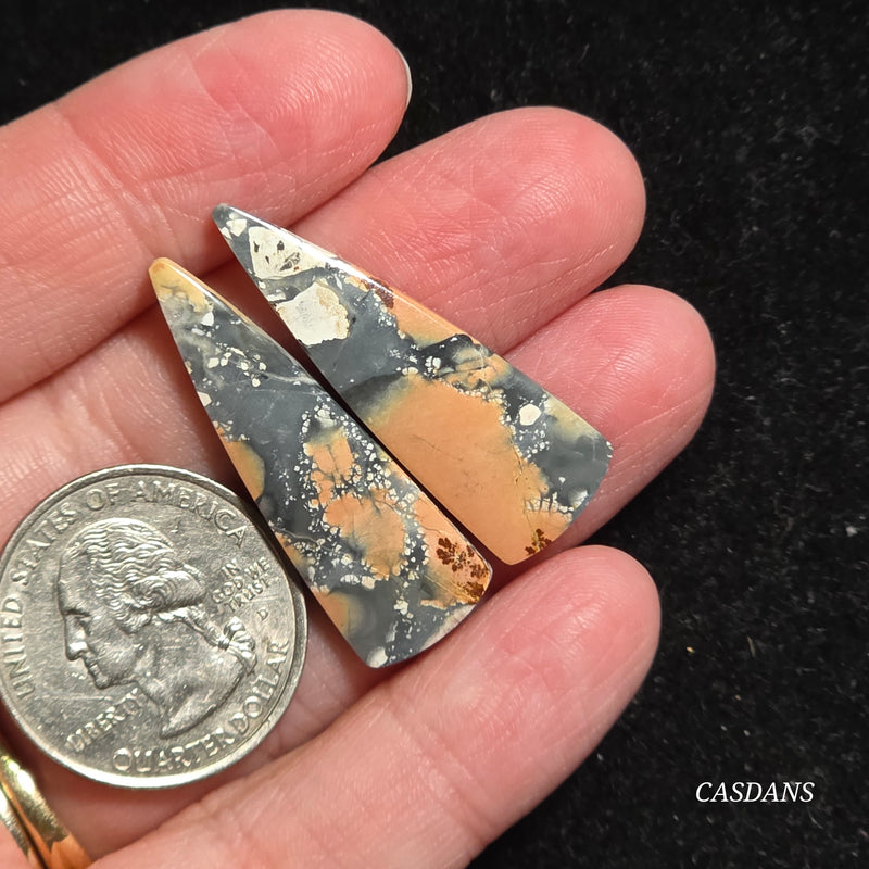 Maligano Jasper Cabochon Pair
