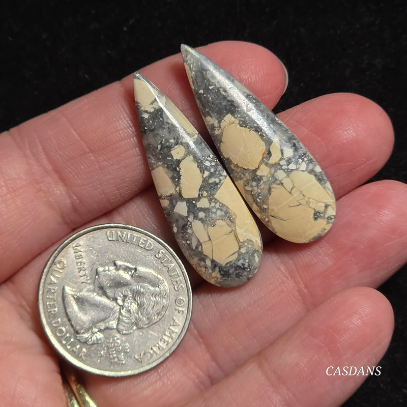 Maligano Jasper Cabochon Pair