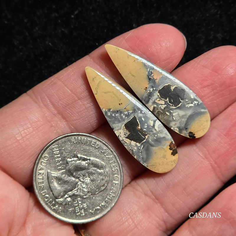 Maligano Jasper Cabochon Pair