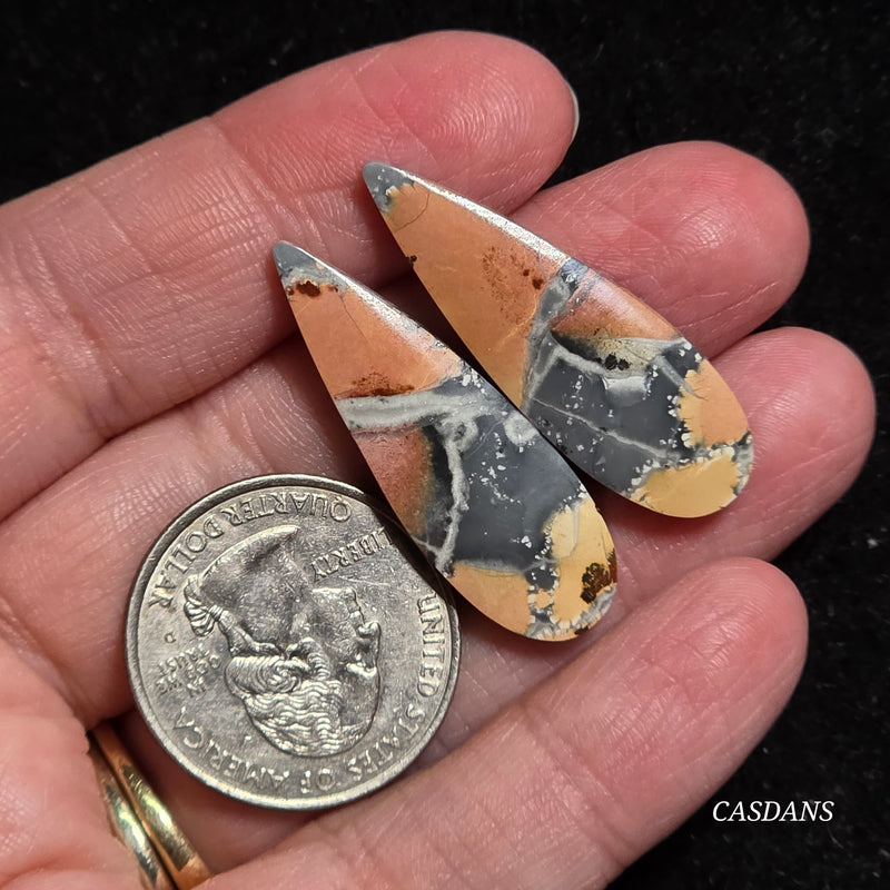 Maligano Jasper Cabochon Pair