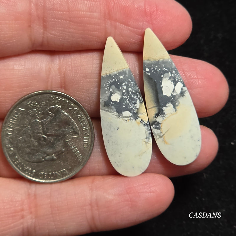 Maligano Jasper Cabochon Pair