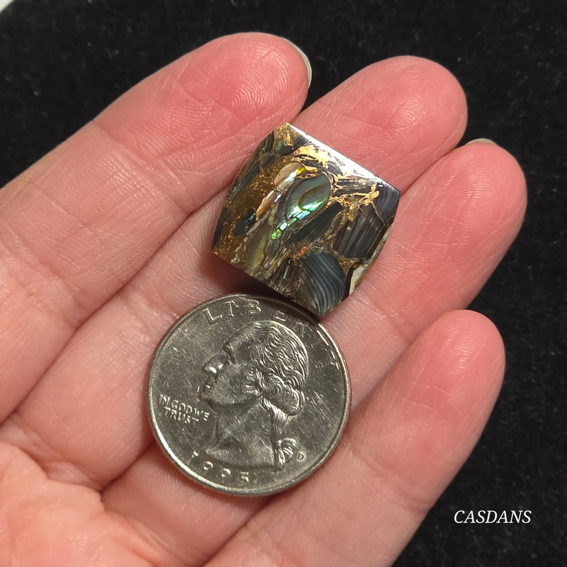 Dream Weaver Composite Cabochon (Contains Mother of Pearl and Abalone Shell)