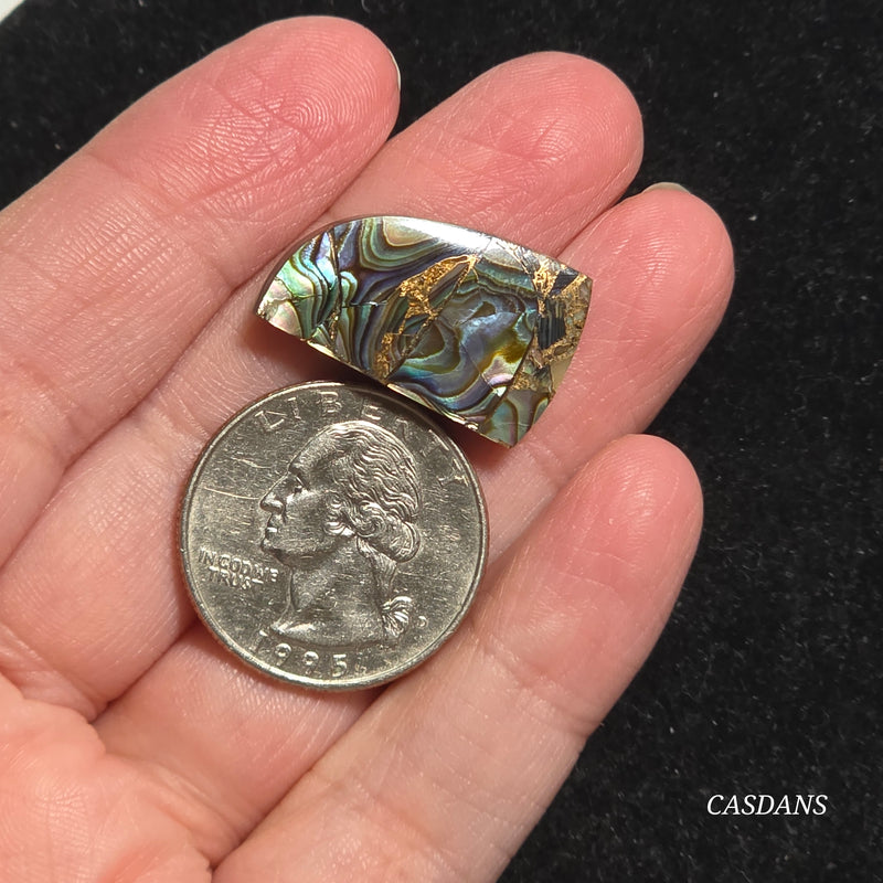 Dream Weaver Composite Cabochon (Contains Mother of Pearl and Abalone Shell)