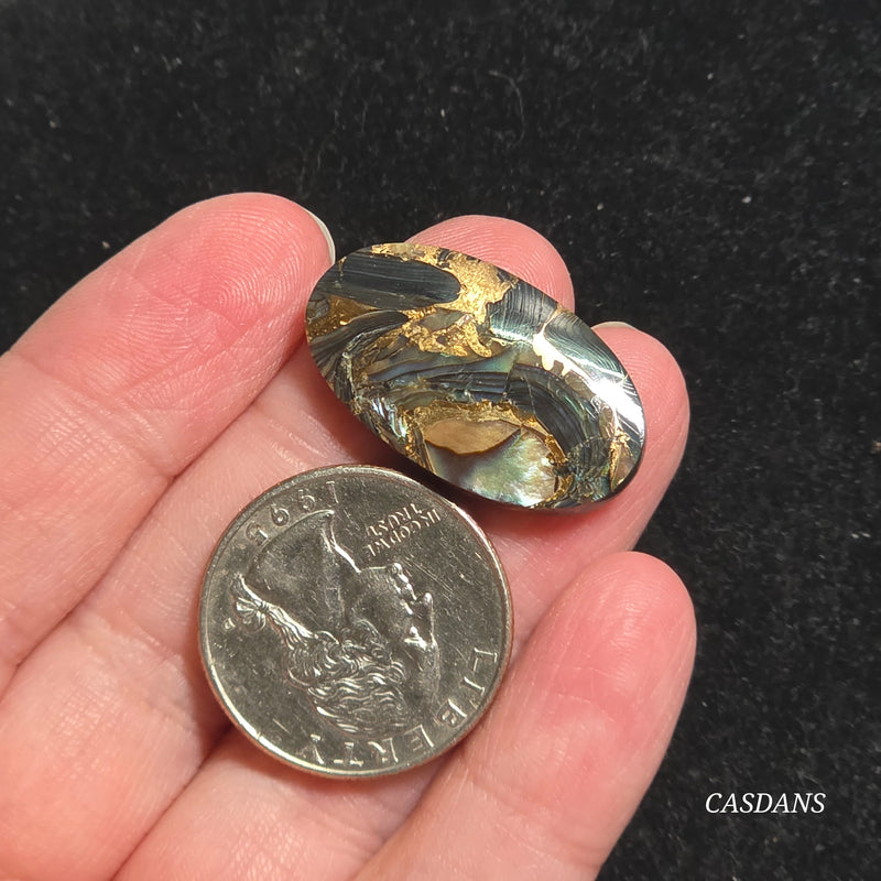 Dream Weaver Composite Cabochon (Contains Mother of Pearl and Abalone Shell)