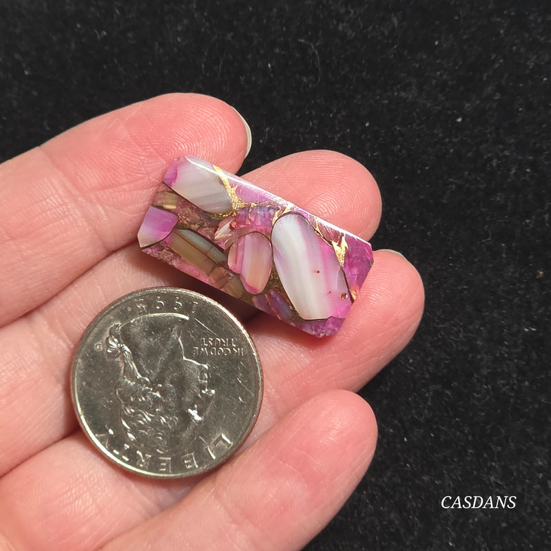 Dream Weaver Composite Cabochon (Contains Mother of Pearl and Abalone Shell)