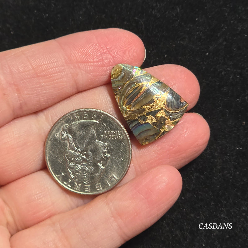Dream Weaver Composite Cabochon (Contains Mother of Pearl and Abalone Shell)