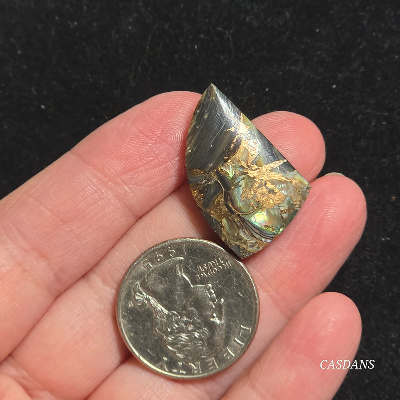 Dream Weaver Composite Cabochon (Contains Mother of Pearl and Abalone Shell)