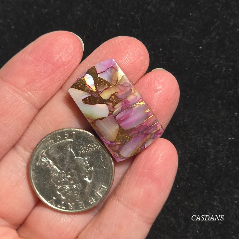 Dream Weaver Composite Cabochon (Contains Mother of Pearl and Abalone Shell)