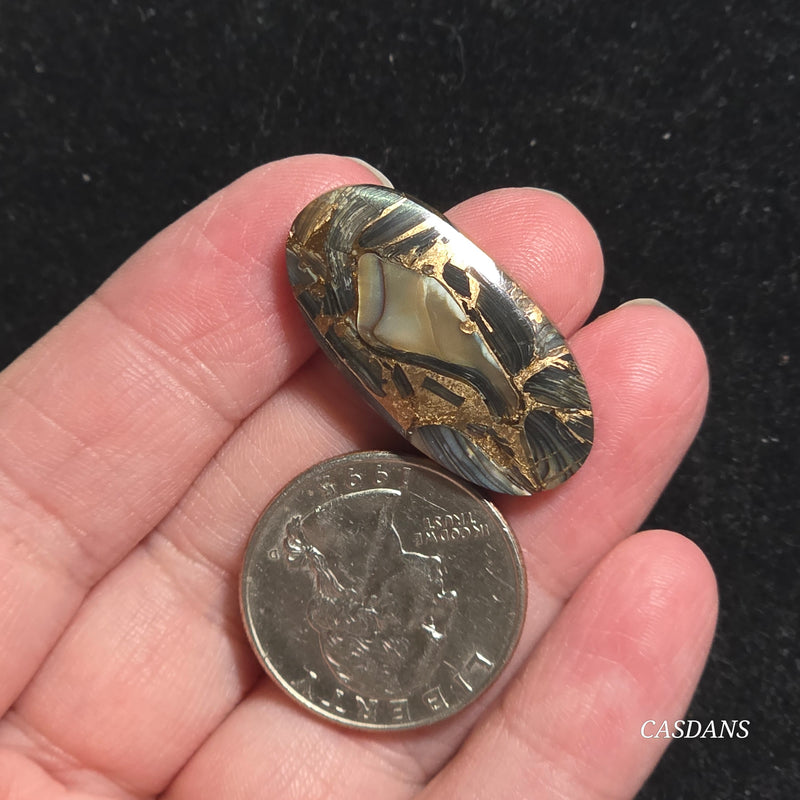 Dream Weaver Composite Cabochon (Contains Mother of Pearl and Abalone Shell)
