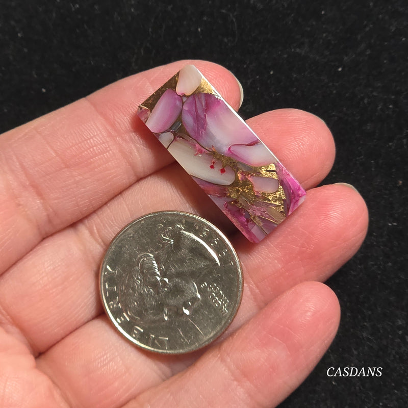 Dream Weaver Composite Cabochon (Contains Mother of Pearl and Abalone Shell)