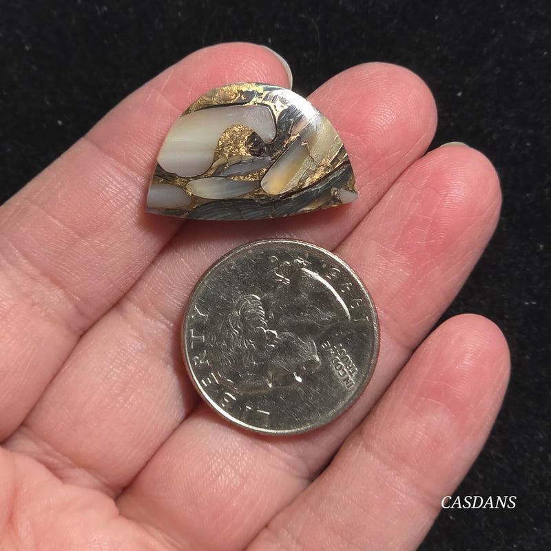 Dream Weaver Composite Cabochon (Contains Mother of Pearl and Abalone Shell)