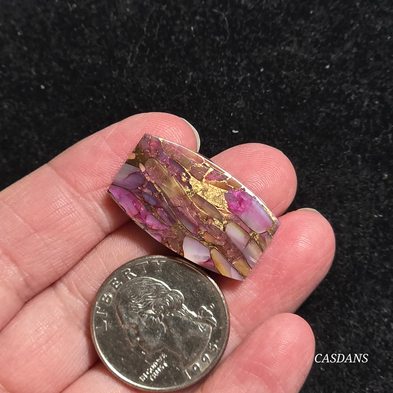 Dream Weaver Composite Cabochon (Contains Mother of Pearl and Abalone Shell)