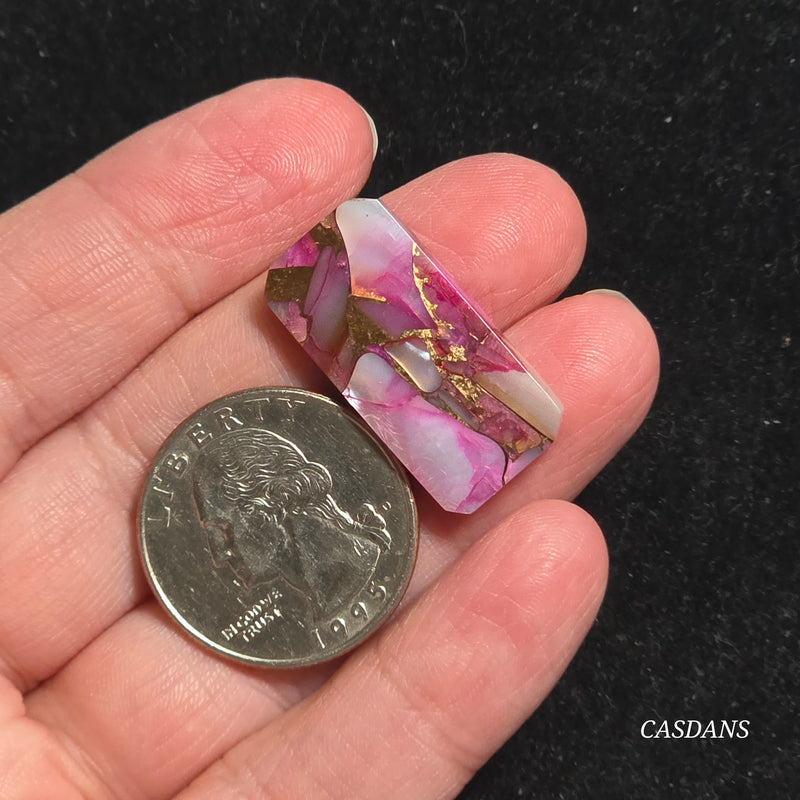 Dream Weaver Composite Cabochon (Contains Mother of Pearl and Abalone Shell)