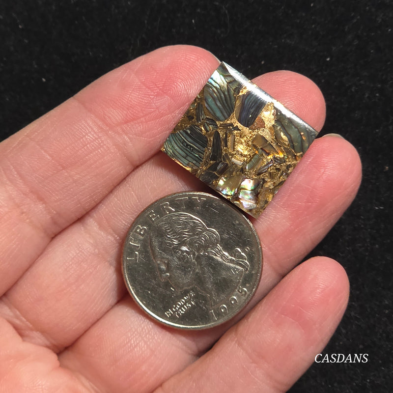 Dream Weaver Composite Cabochon (Contains Mother of Pearl and Abalone Shell)