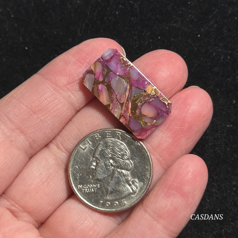 Dream Weaver Composite Cabochon (Contains Mother of Pearl and Abalone Shell)
