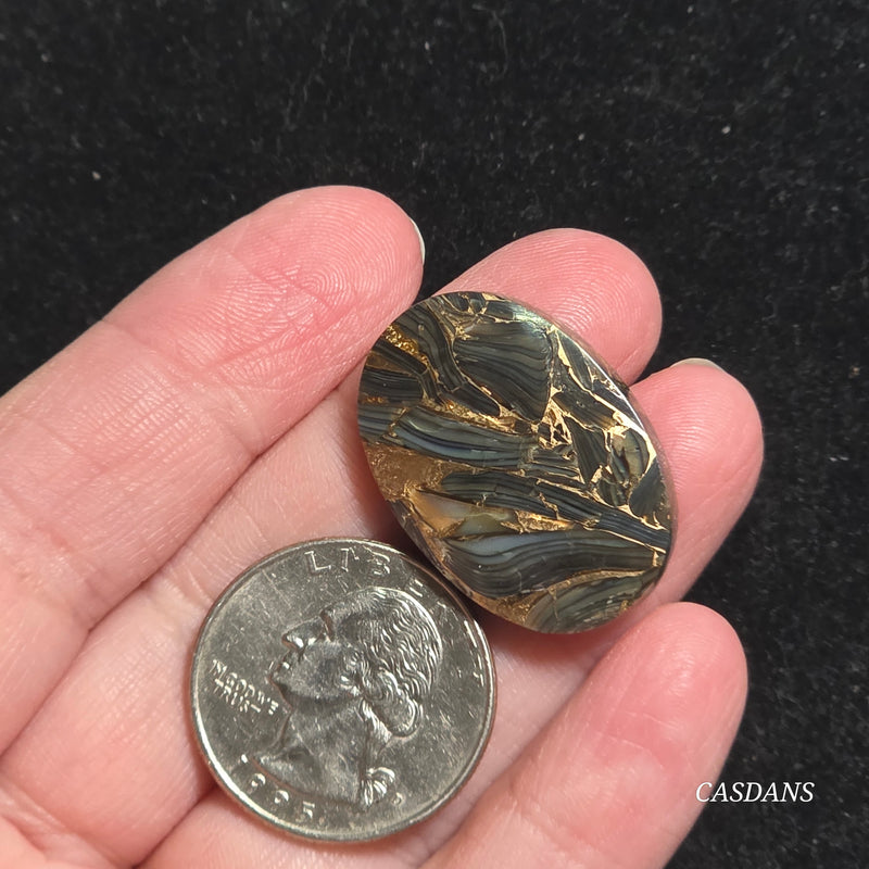 Dream Weaver Composite Cabochon (Contains Mother of Pearl and Abalone Shell)