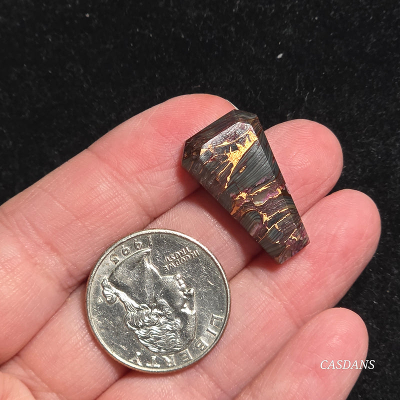 Dream Weaver Composite Coffin Cabochon (Contains Mother of Pearl and Abalone Shell)