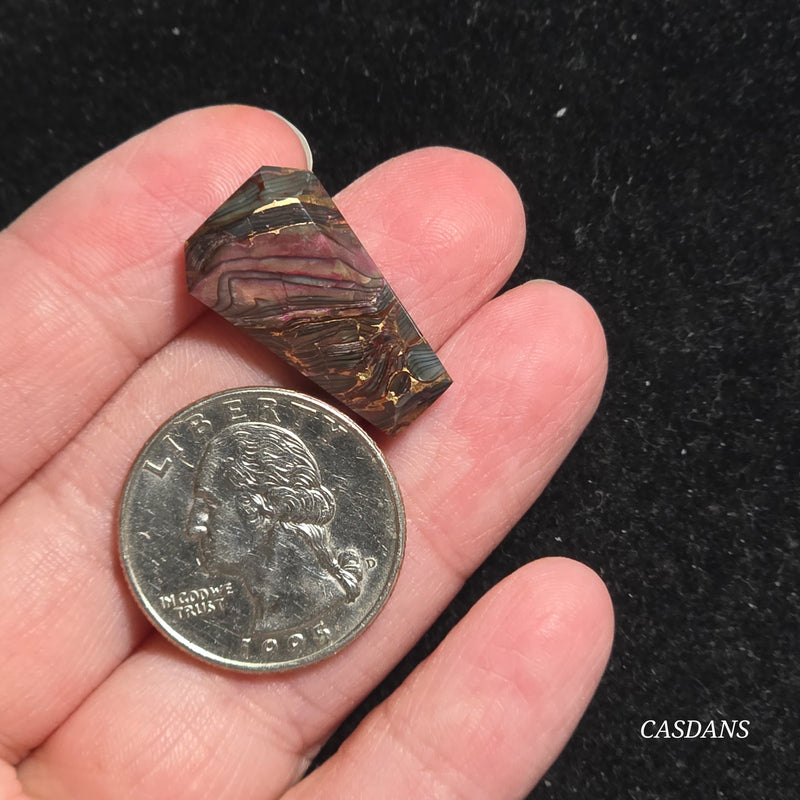 Dream Weaver Composite Coffin Cabochon (Contains Mother of Pearl and Abalone Shell)