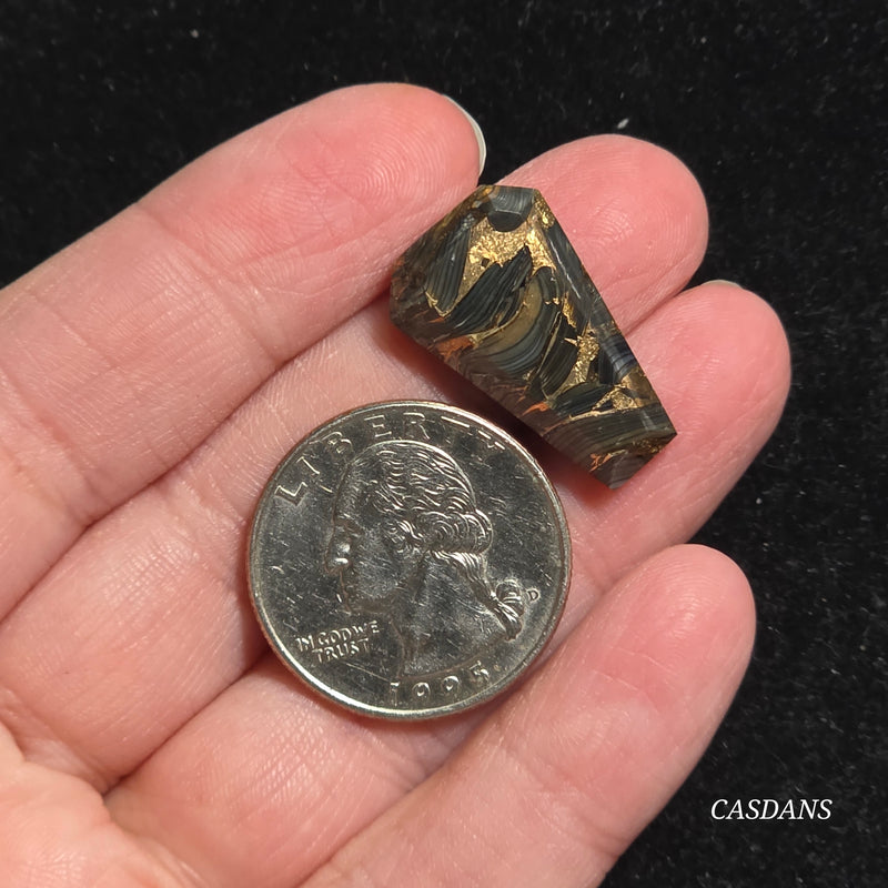 Dream Weaver Composite Coffin Cabochon (Contains Mother of Pearl and Abalone Shell)