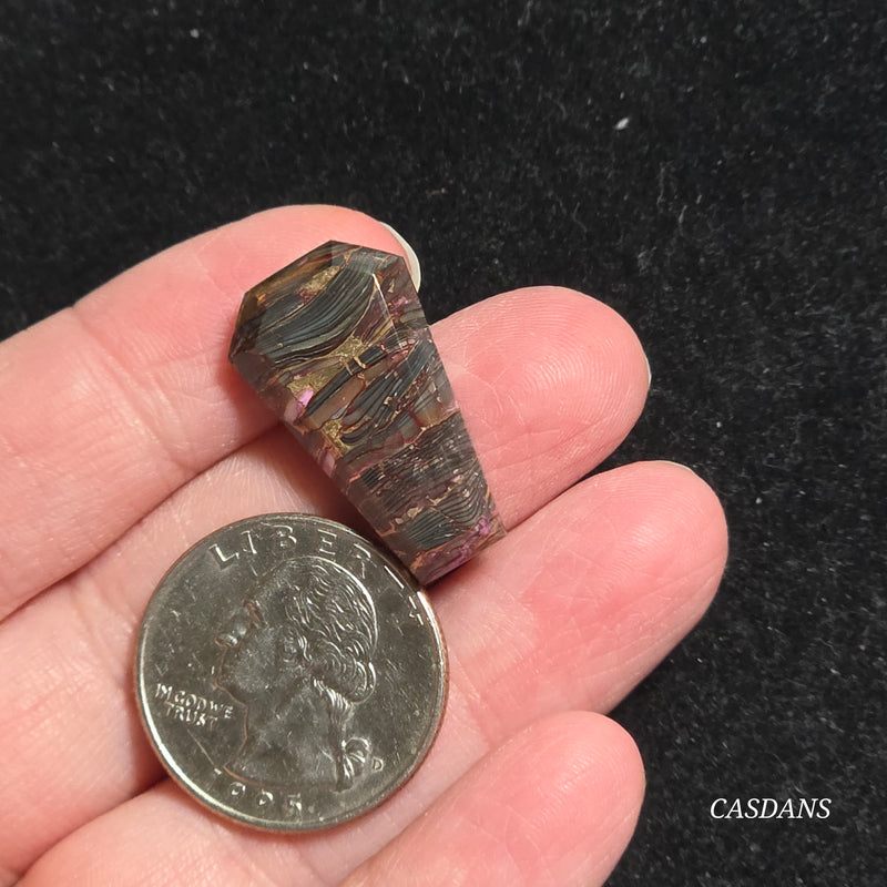 Dream Weaver Composite Coffin Cabochon (Contains Mother of Pearl and Abalone Shell)