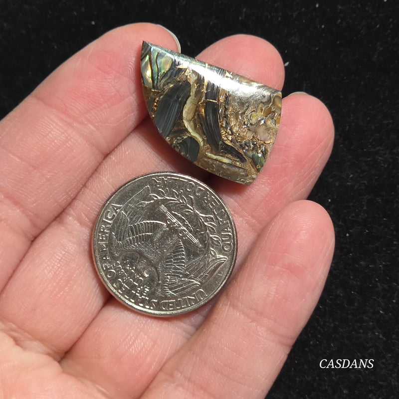 Dream Weaver Composite Cabochon (Contains Mother of Pearl and Abalone Shell)