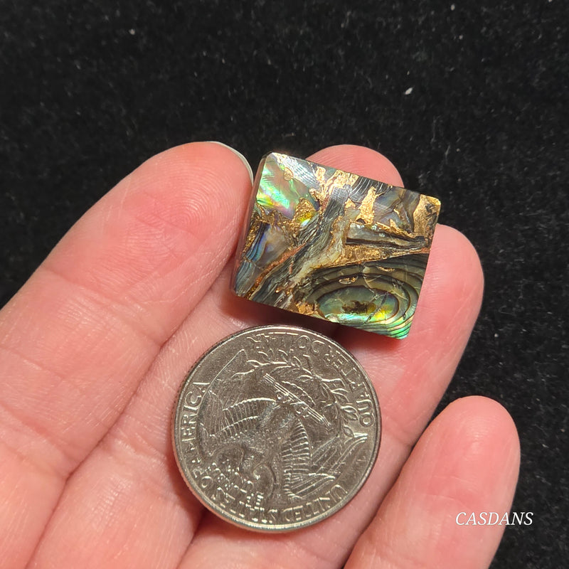 Dream Weaver Composite Cabochon (Contains Mother of Pearl and Abalone Shell)