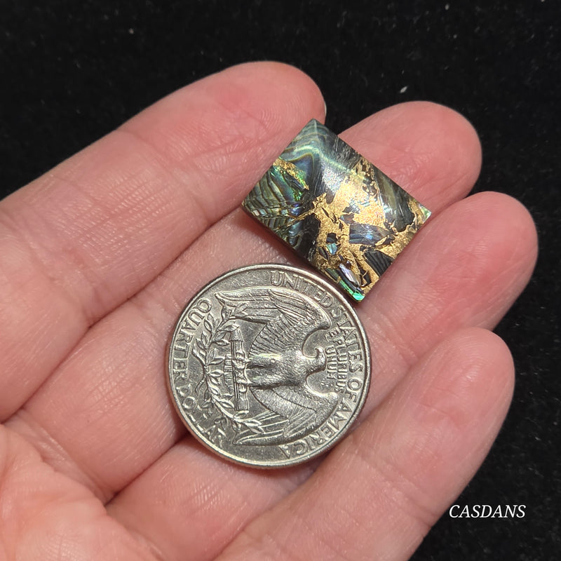 Dream Weaver Composite Cabochon (Contains Mother of Pearl and Abalone Shell)