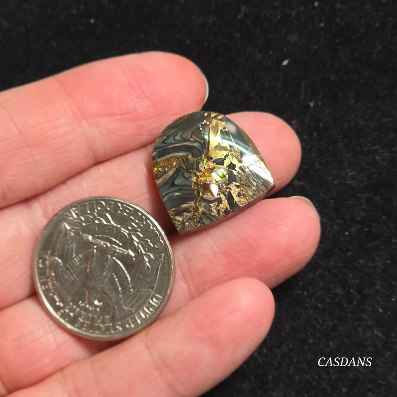 Dream Weaver Composite Cabochon (Contains Mother of Pearl and Abalone Shell)
