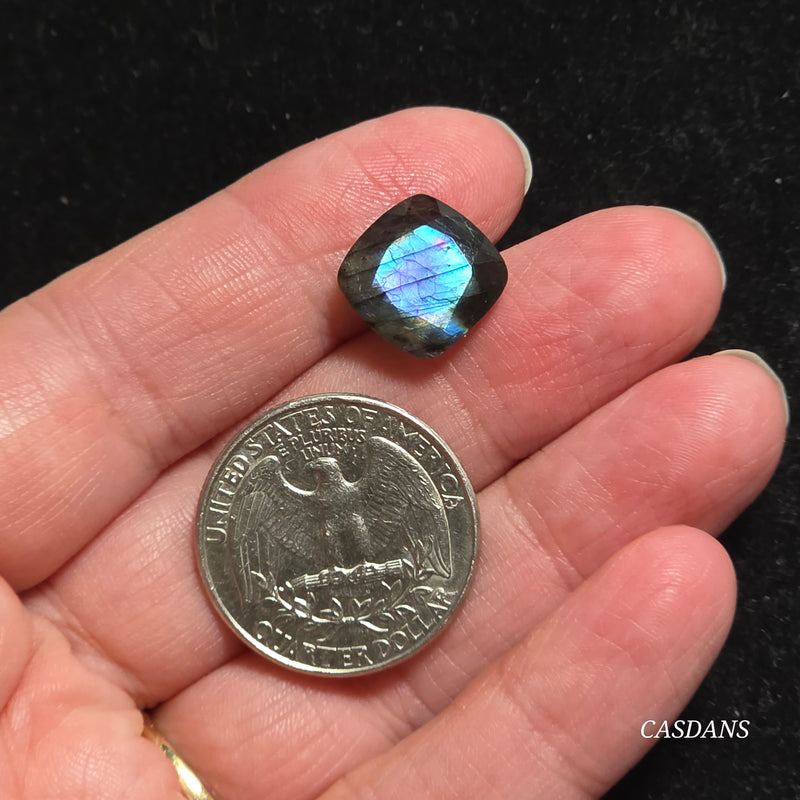 Labradorite 12mm Cushion Facet