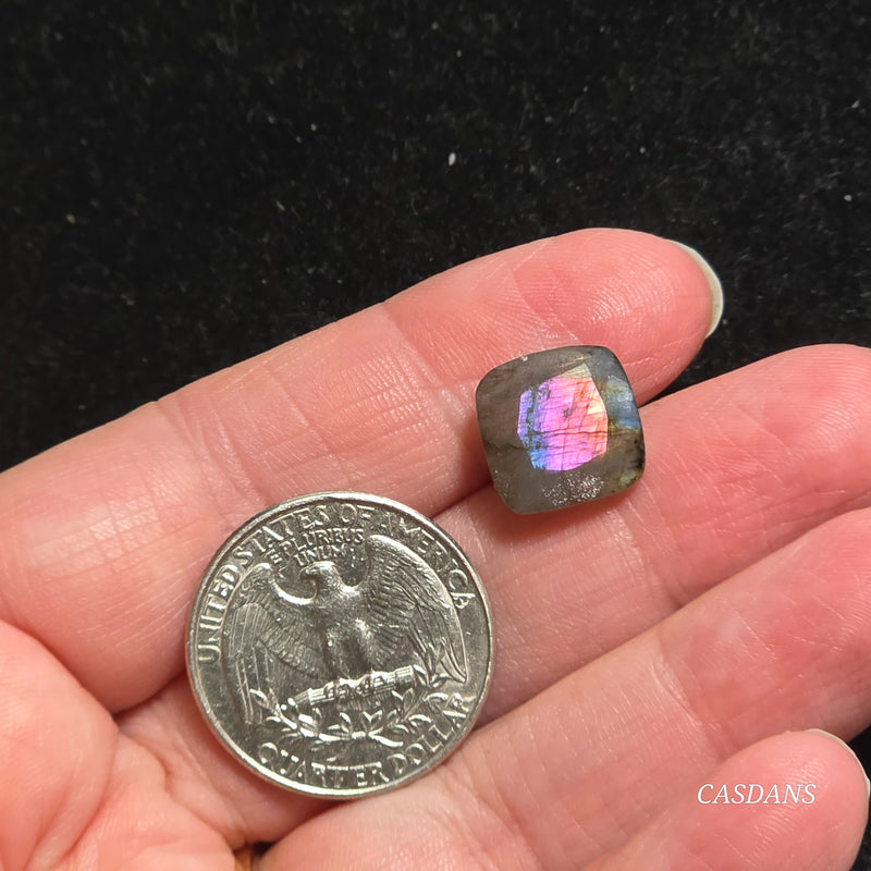 Labradorite 12mm Cushion Facet