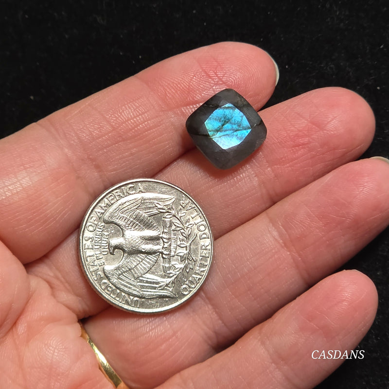Labradorite 12mm Cushion Facet