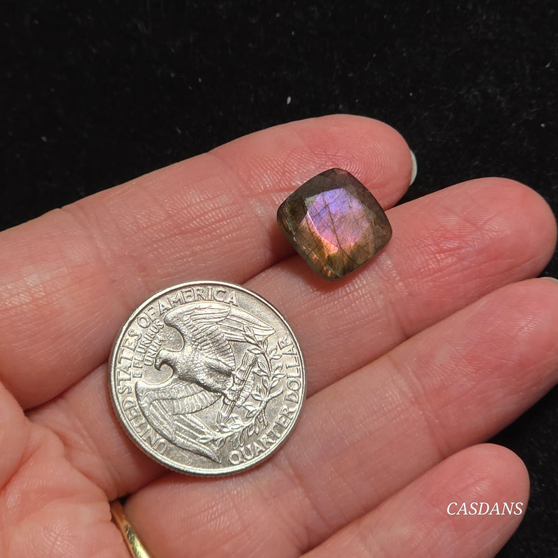 Labradorite 12mm Cushion Facet