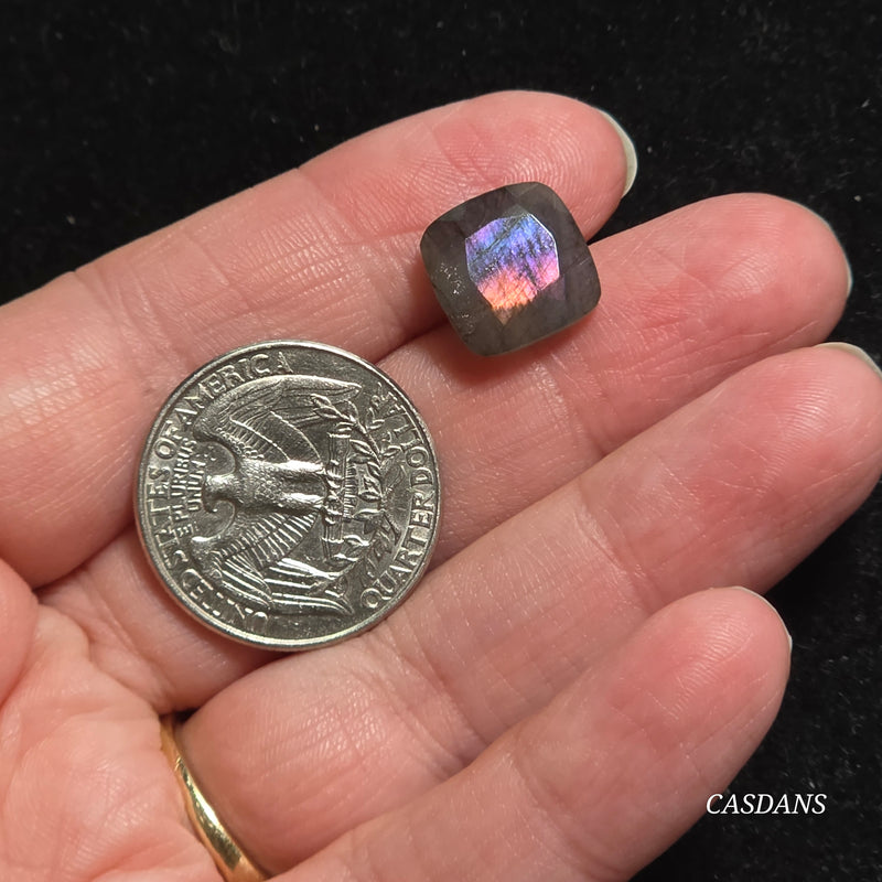 Labradorite 12mm Cushion Facet