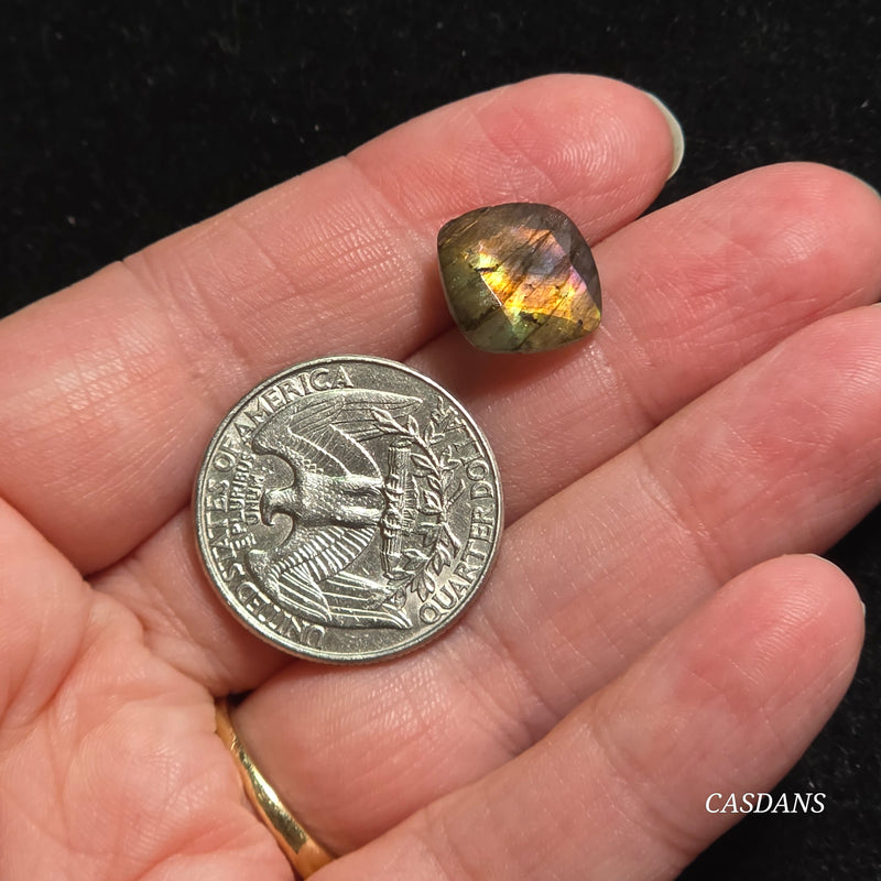 Labradorite 12mm Cushion Facet