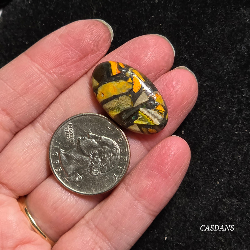 Bumblebee Jasper Copper Composite Cabochon
