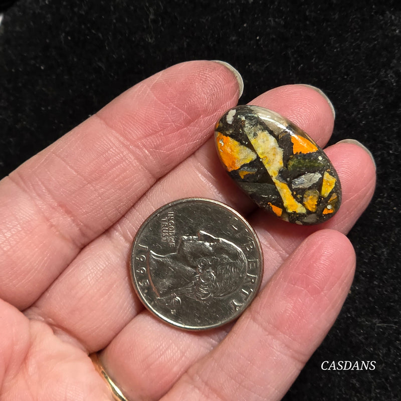 Bumblebee Jasper Copper Composite Cabochon