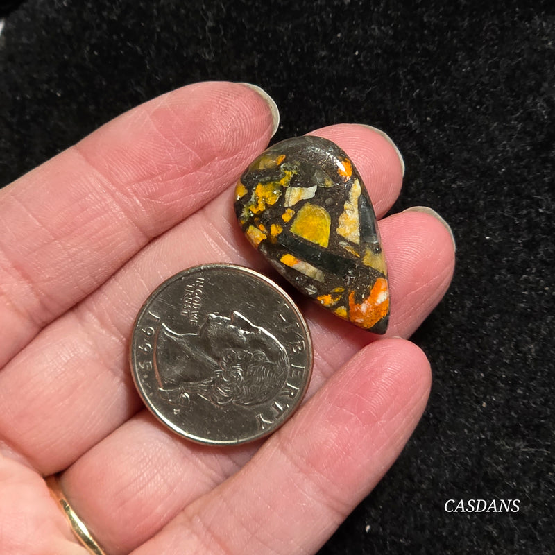 Bumblebee Jasper Copper Composite Cabochon