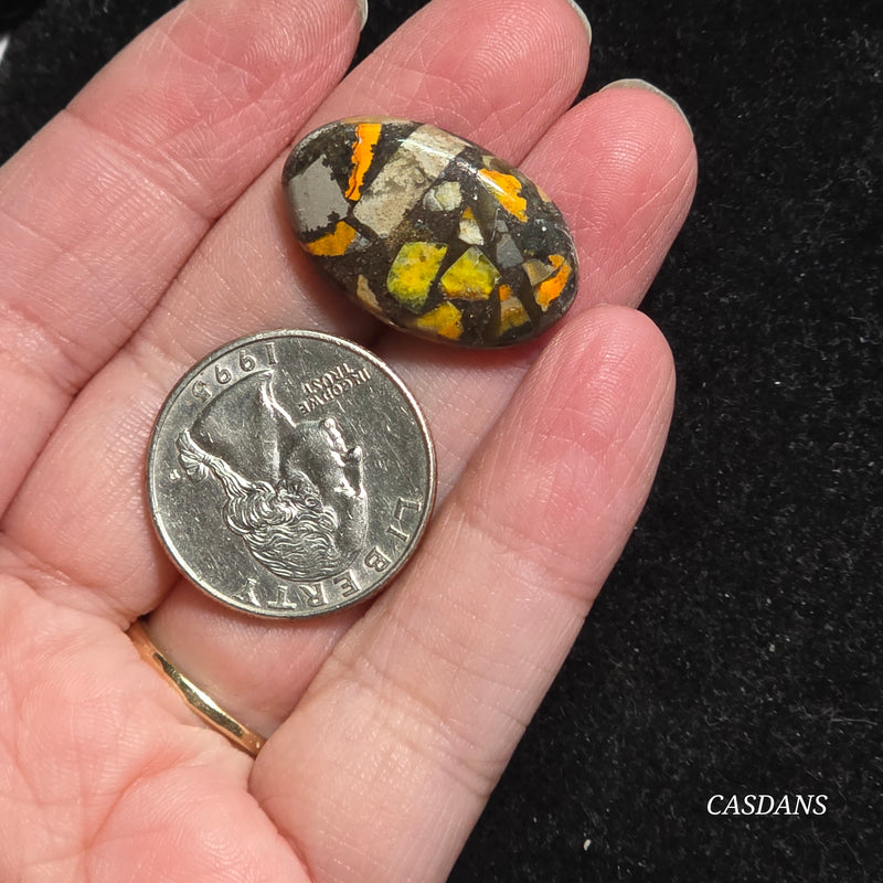 Bumblebee Jasper Copper Composite Cabochon