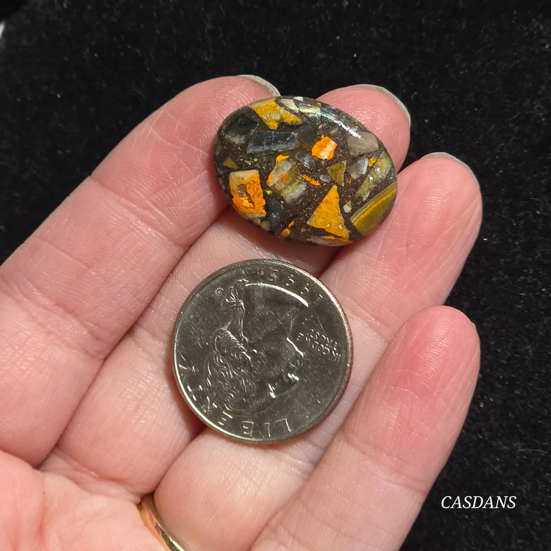 Bumblebee Jasper Copper Composite Cabochon
