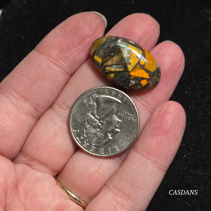 Bumblebee Jasper Copper Composite Cabochon