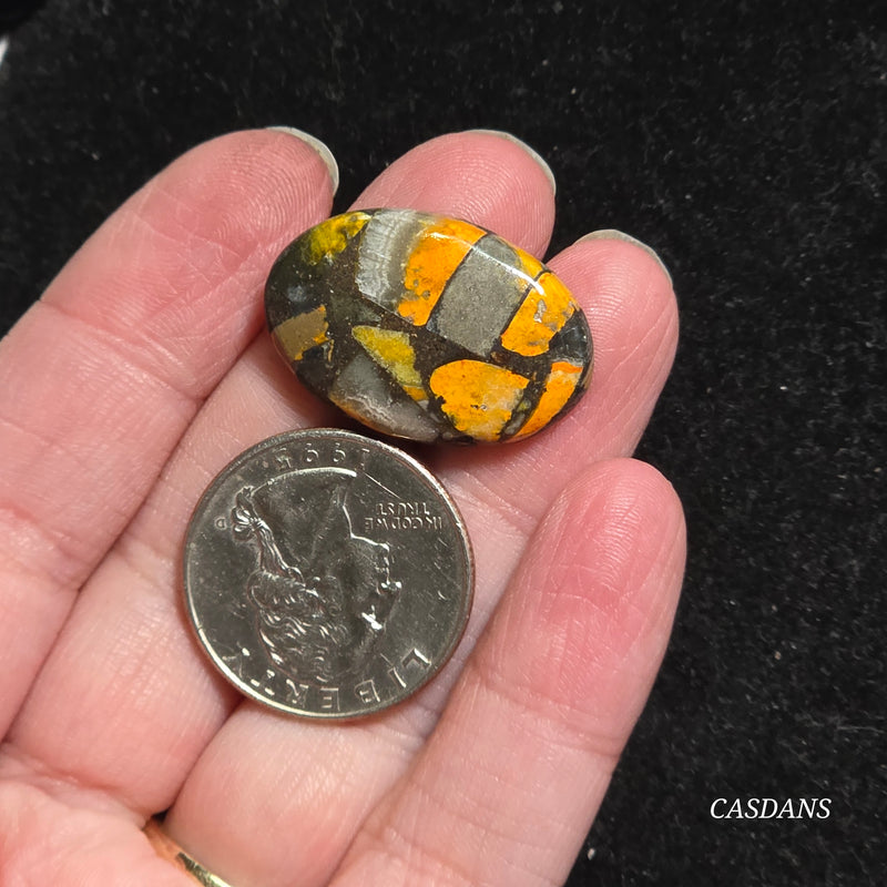 Bumblebee Jasper Copper Composite Cabochon