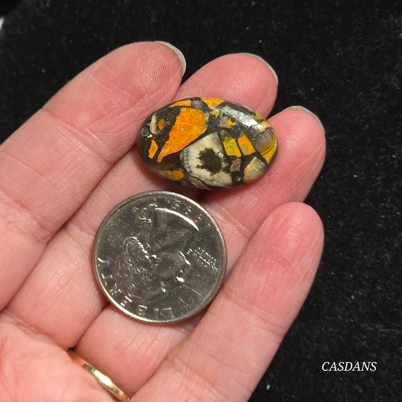Bumblebee Jasper Copper Composite Cabochon