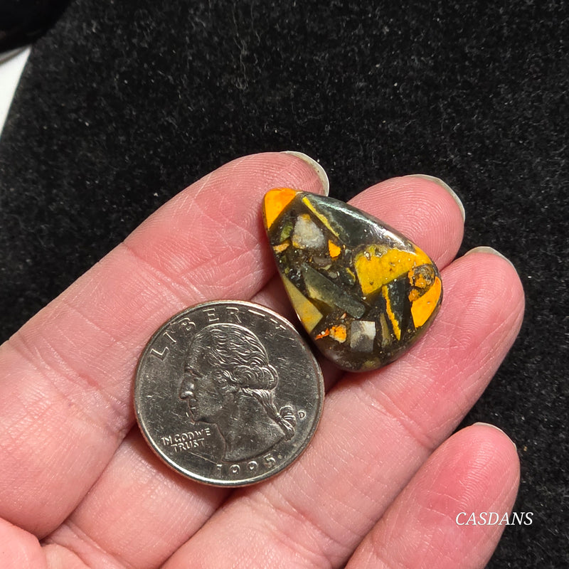 Bumblebee Jasper Copper Composite Cabochon