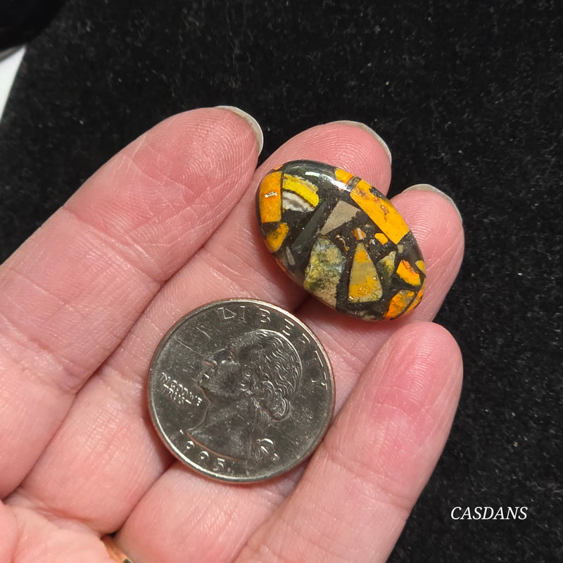Bumblebee Jasper Copper Composite Cabochon